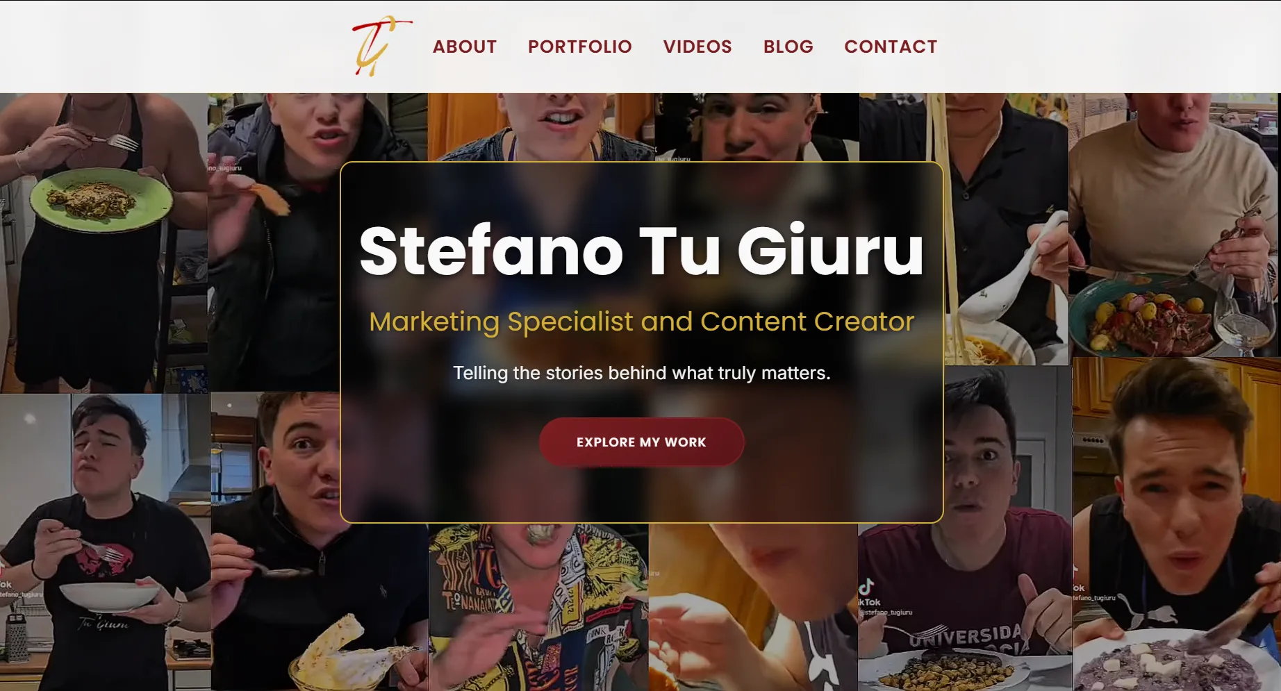 Personal website project cover